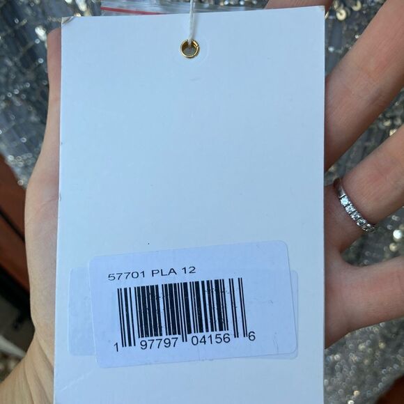 Mac Duggal Beaded Sleeveless Tea Length Sheath Dress size 12 NWT - Picture 10 of 11